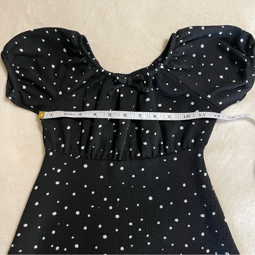 Wonder Nation‎ Black and White Polka Dot Dress girls size 6-6x - Picture 3 of 8
